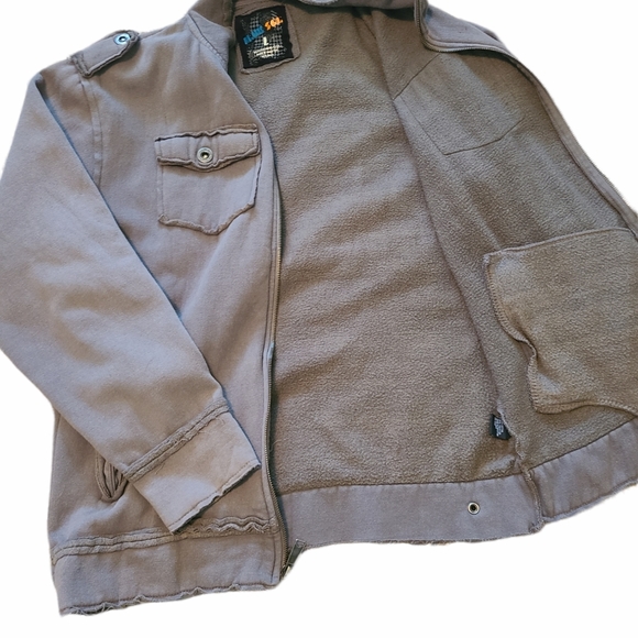 Mens Blue Sol Jacket sweater Gray large - Picture 3 of 4